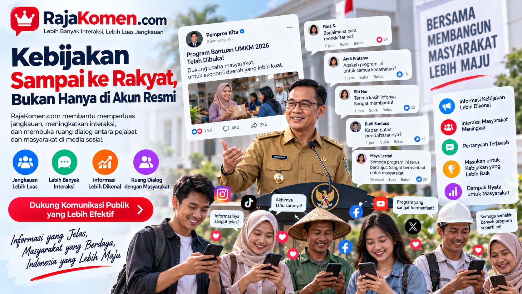 Bagaimana RajaKomen.com Membantu Agar Kebijakan Pejabat Benar-Benar Tersampaikan kepada Rakyat?